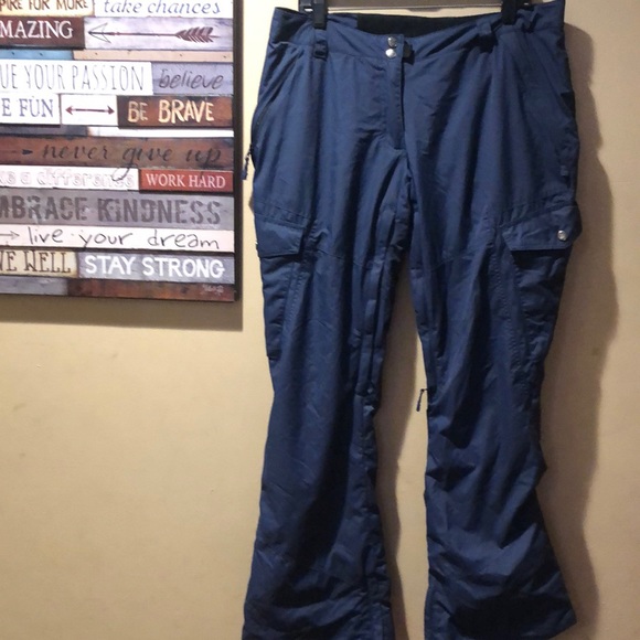 PWDR ROOM Blue cargo Snowboard pants - Picture 1 of 15